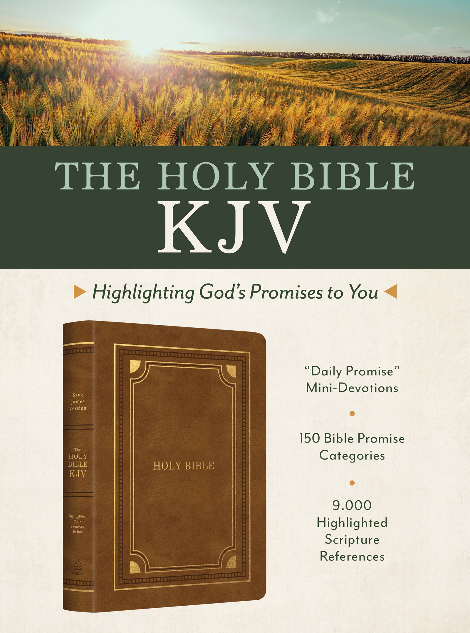 KJV Holy Bible Highlighting God's Promises to You Gold & Camel (Red Letter Edition)