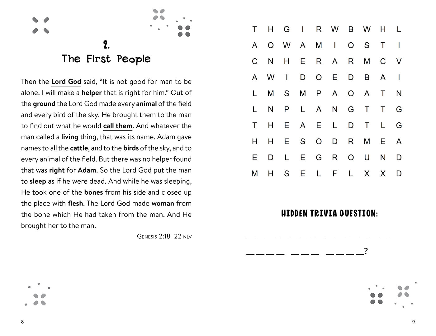 Kids' Hidden Trivia Bible Word Searches: 100 Puzzles Plus Bonus Q&A!