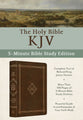 KJV Holy Bible: 5-Minute Bible Study Edition, Classic Hickory (Red Letter Edition)