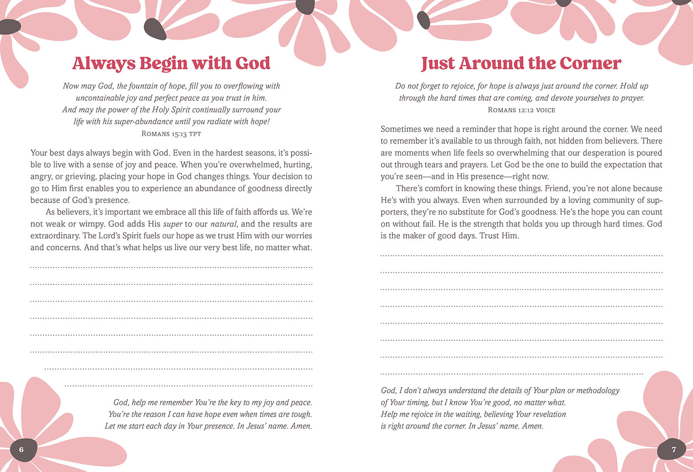 Your Best Day Devotional Journal: 180 Encouraging Readings from God's Word