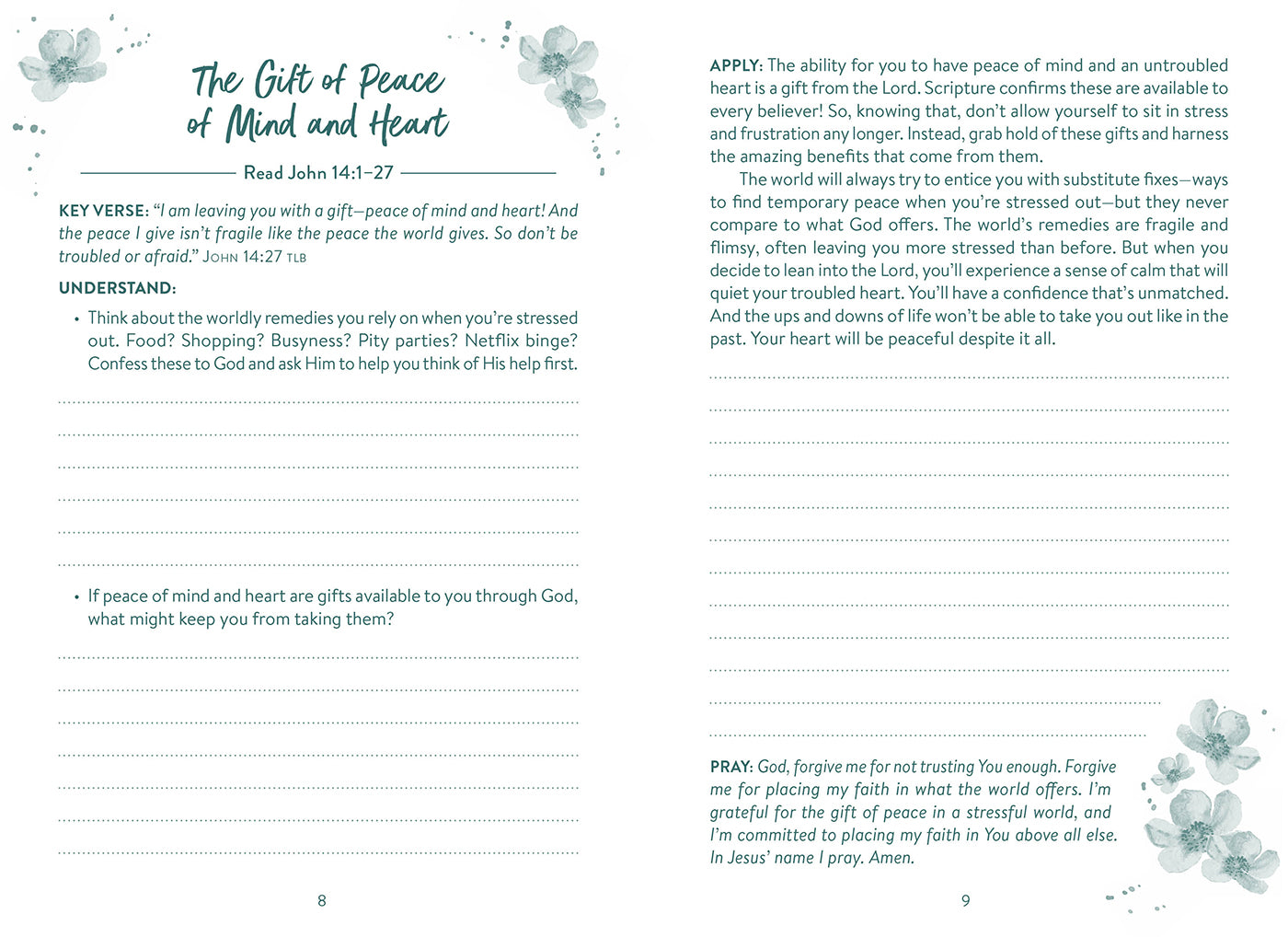 The 5-Minute Bible Study Journal for a Less Stressed Life