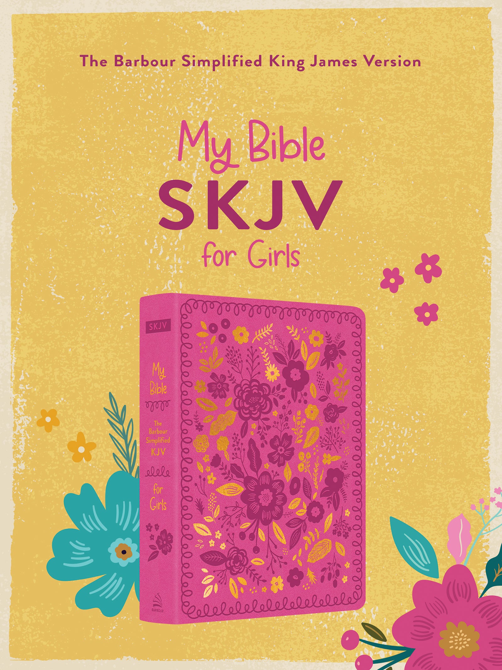 Skjv My Bible Skjv For Girls Pink and Gold Florals