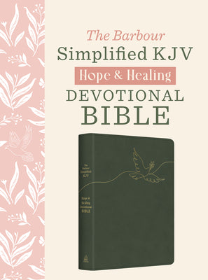 Simplified KJV Hope & Healing Devotional Bible (Dark Sage Doves)