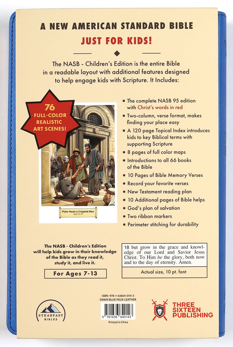 NASB Holy Bible Children's Edition Dawn Blue (Red Letter Edition)