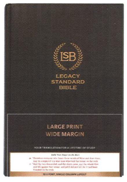 Lsb Legacy Standard Bible Large Print Wide Margin Bible Black (Red Letter Edition)