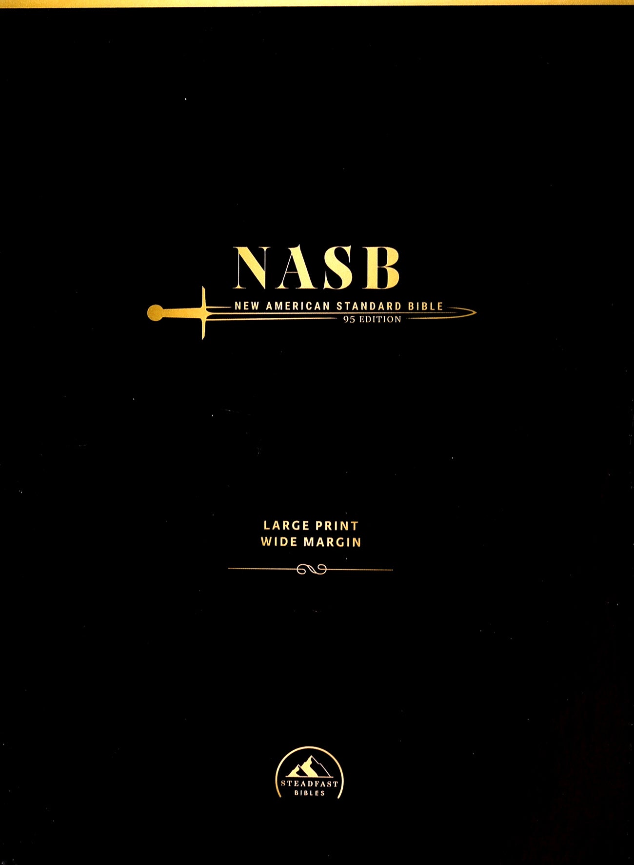 NASB Large Print Wide Margin Brown Cowhide