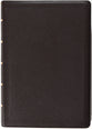 NASB Large Print Wide Margin Brown Cowhide