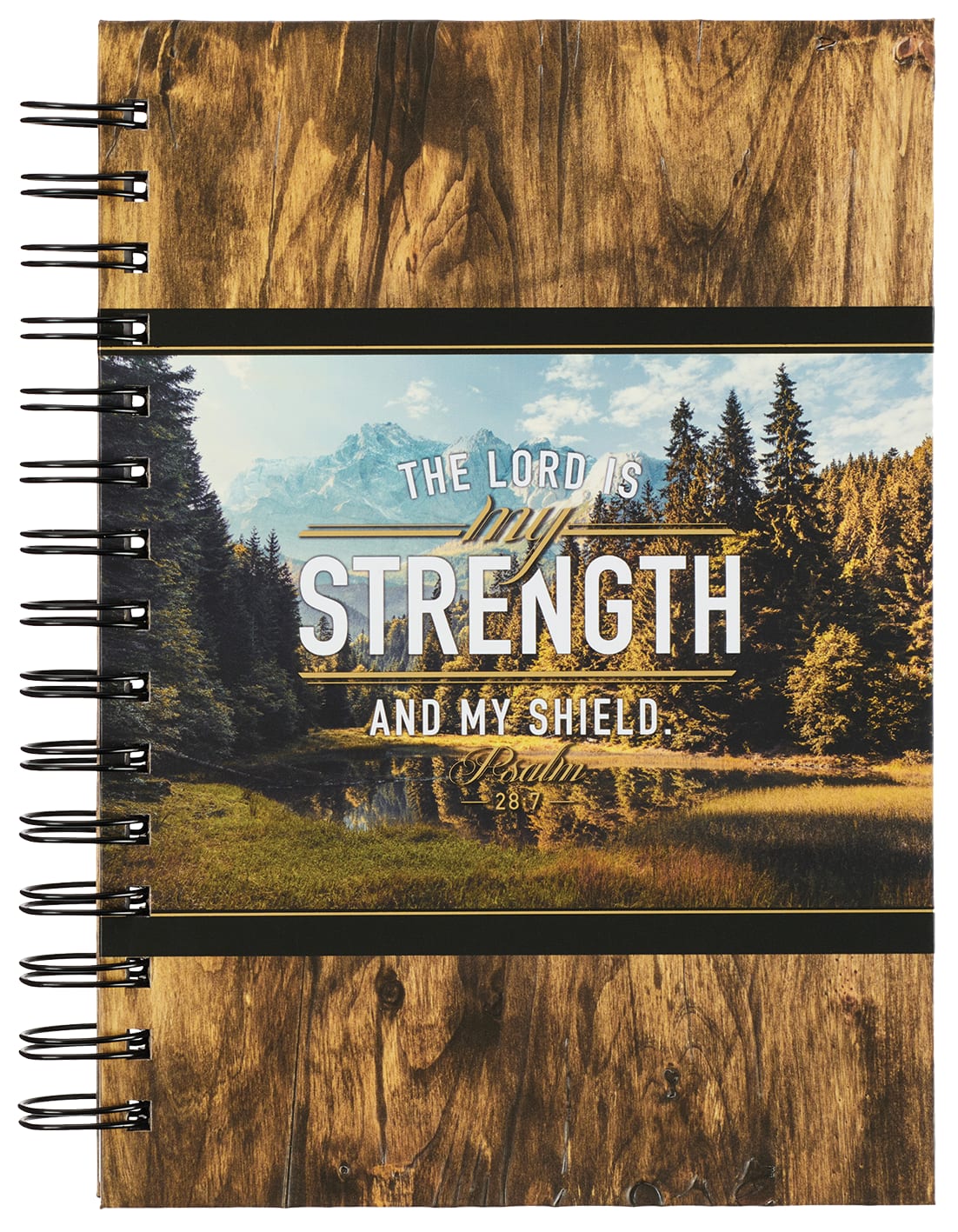 Journal: The Lord is My Strength and My Shield, Psalm 28:7, Mountain Scene