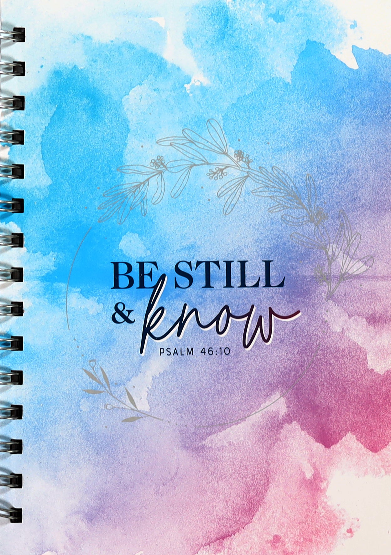 Journal: Be Still & Know Pink/Blue Watercolor (Psalm 46:10)