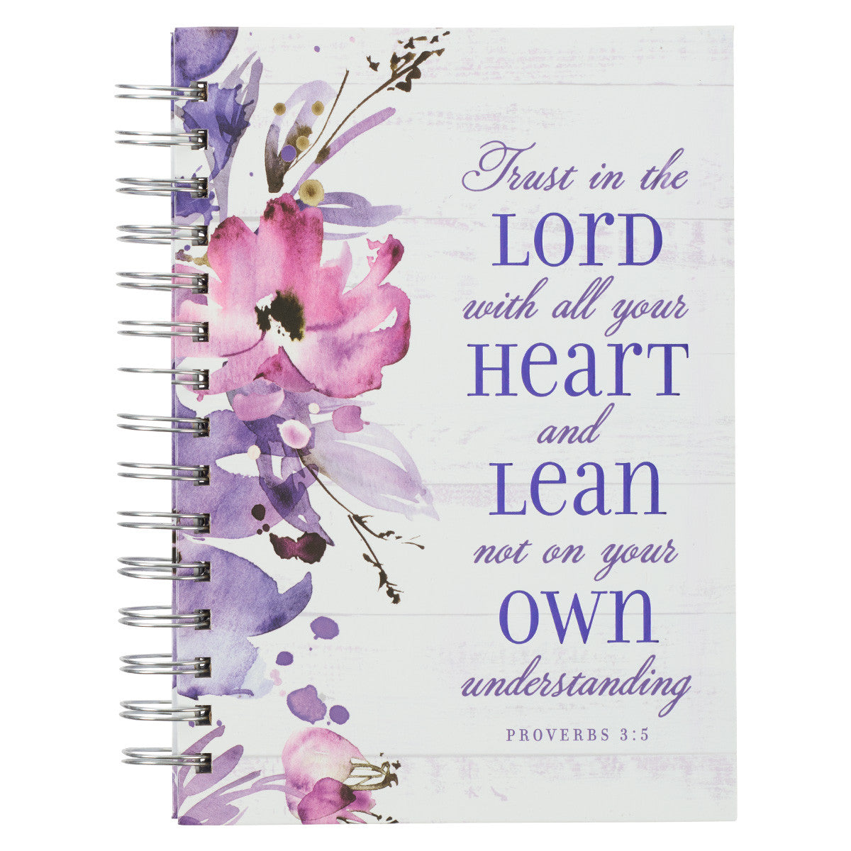 Journal: Trust in the Lord Purple Floral Garland (Prov 3:5)