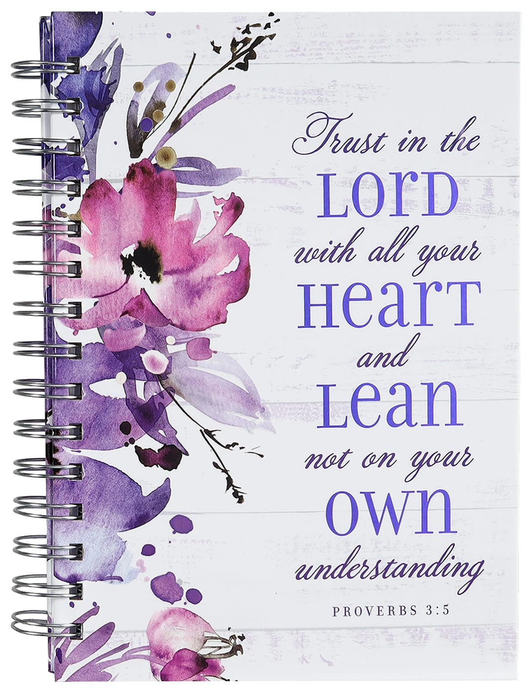 Journal: Trust in the Lord Purple Floral Garland (Prov 3:5)