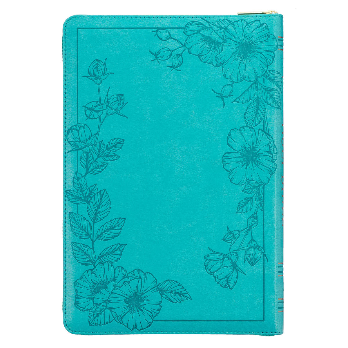 KJV Large Print Thinline Bible Zipper Closure Thumb Index Teal (Red Letter Edition)