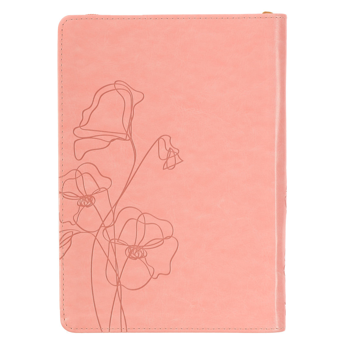Journal Zippered: His Mercy Never Fails, Pink (Pastel Meadow Collection)