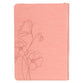 Journal Zippered: His Mercy Never Fails, Pink (Pastel Meadow Collection)