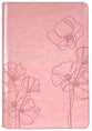 Journal Zippered: His Mercy Never Fails, Pink (Pastel Meadow Collection)