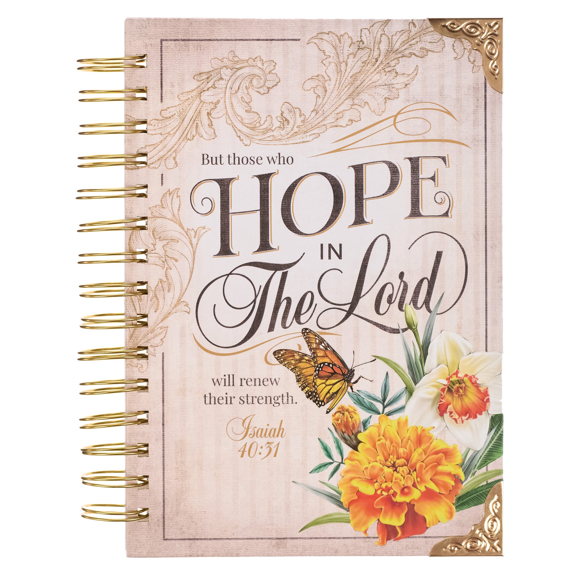 Journal: Hope in the Lord With Metal Corners (Hope & Trust Collection) (Isaiah 40:31)