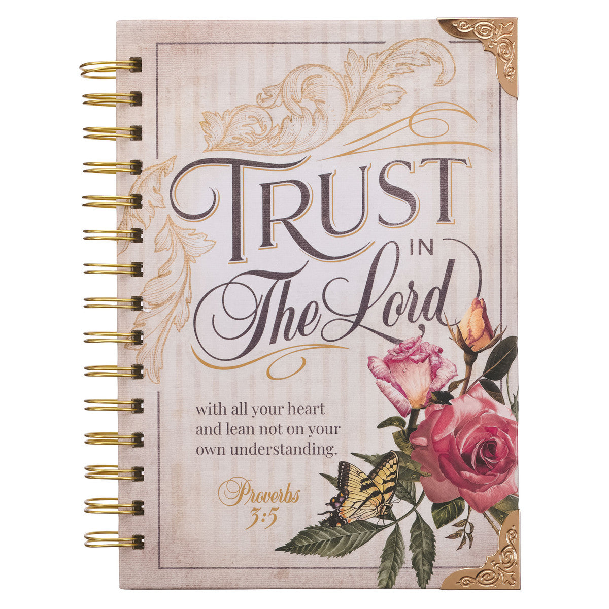 Journal: Trust in the Lord With Metal Corners (Hope & Trust Collection) (Proverbs 3:5)