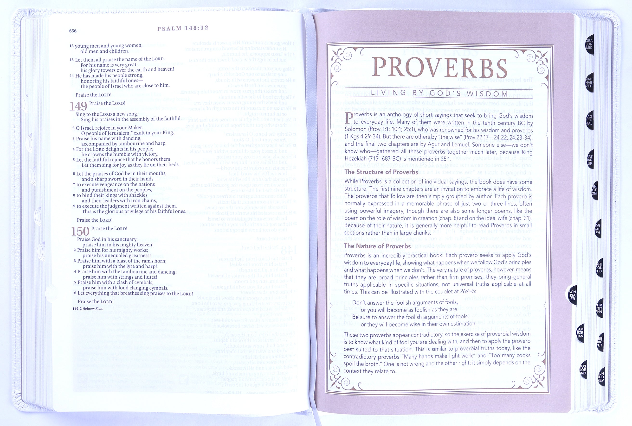 NLT Spiritual Growth Bible Indexed White