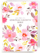 NLT Spiritual Growth Bible Indexed Pink Purple Printed Floral