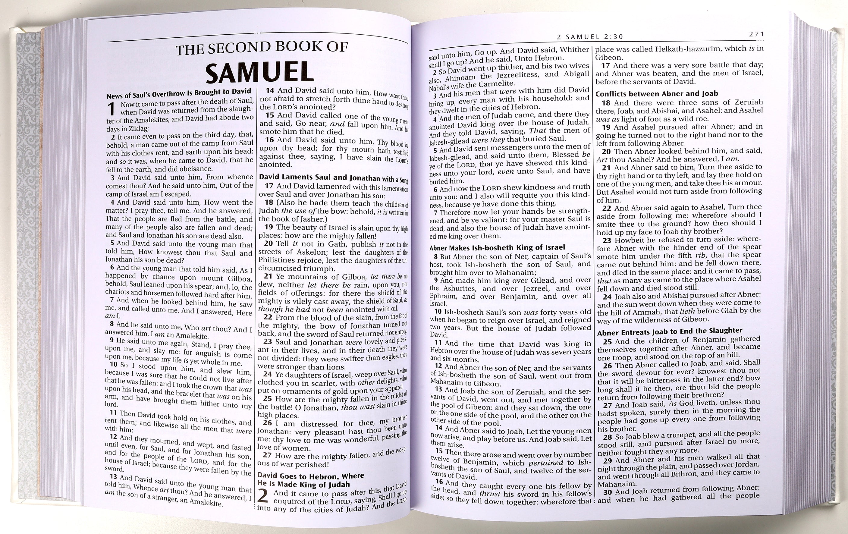 KJV Holy Bible Classically Illustrated Heirloom Family Bible White/Silver