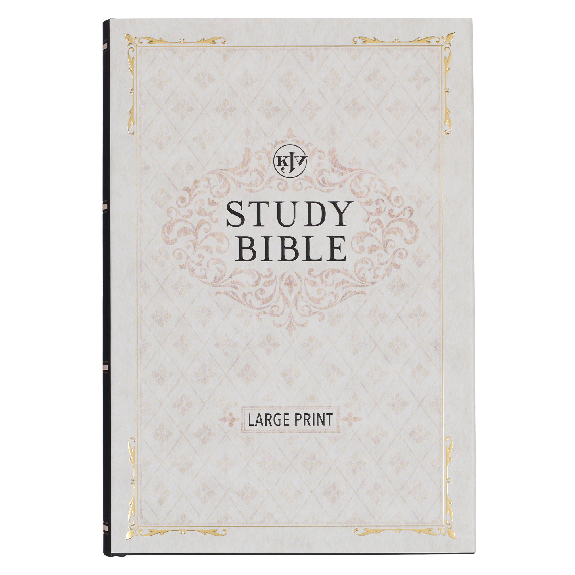 KJV Large Print Study Bible Black With Dust Jacket