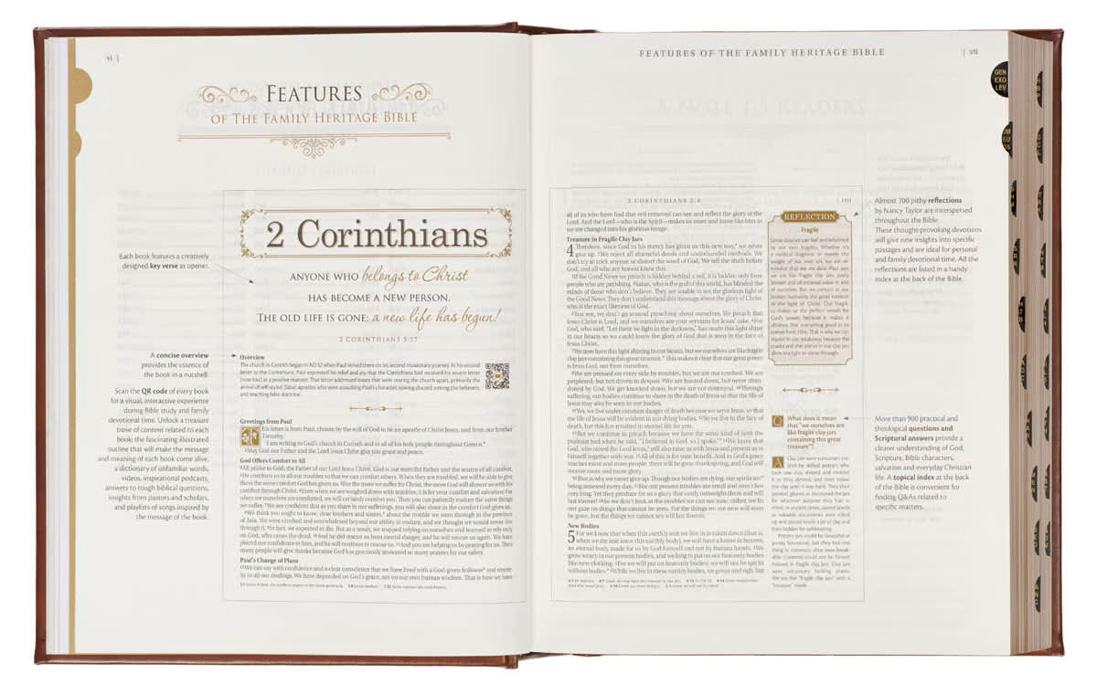 NLT Family Heritage Bible Thumb Index Brown (Black Letter Edition)
