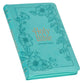 KJV Deluxe Gift Bible Zipper Closure Thumb Index Teal Floral (Red Letter Edition)