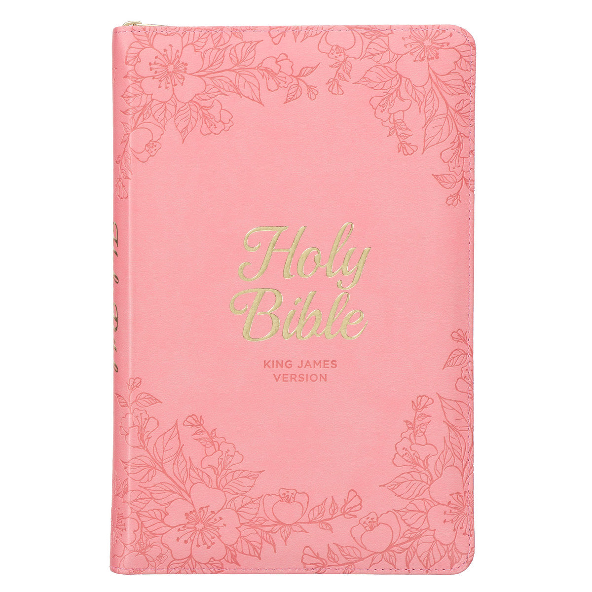KJV Deluxe Gift Bible Zipper Closure Thumb Index Pink (Red Letter Edition)
