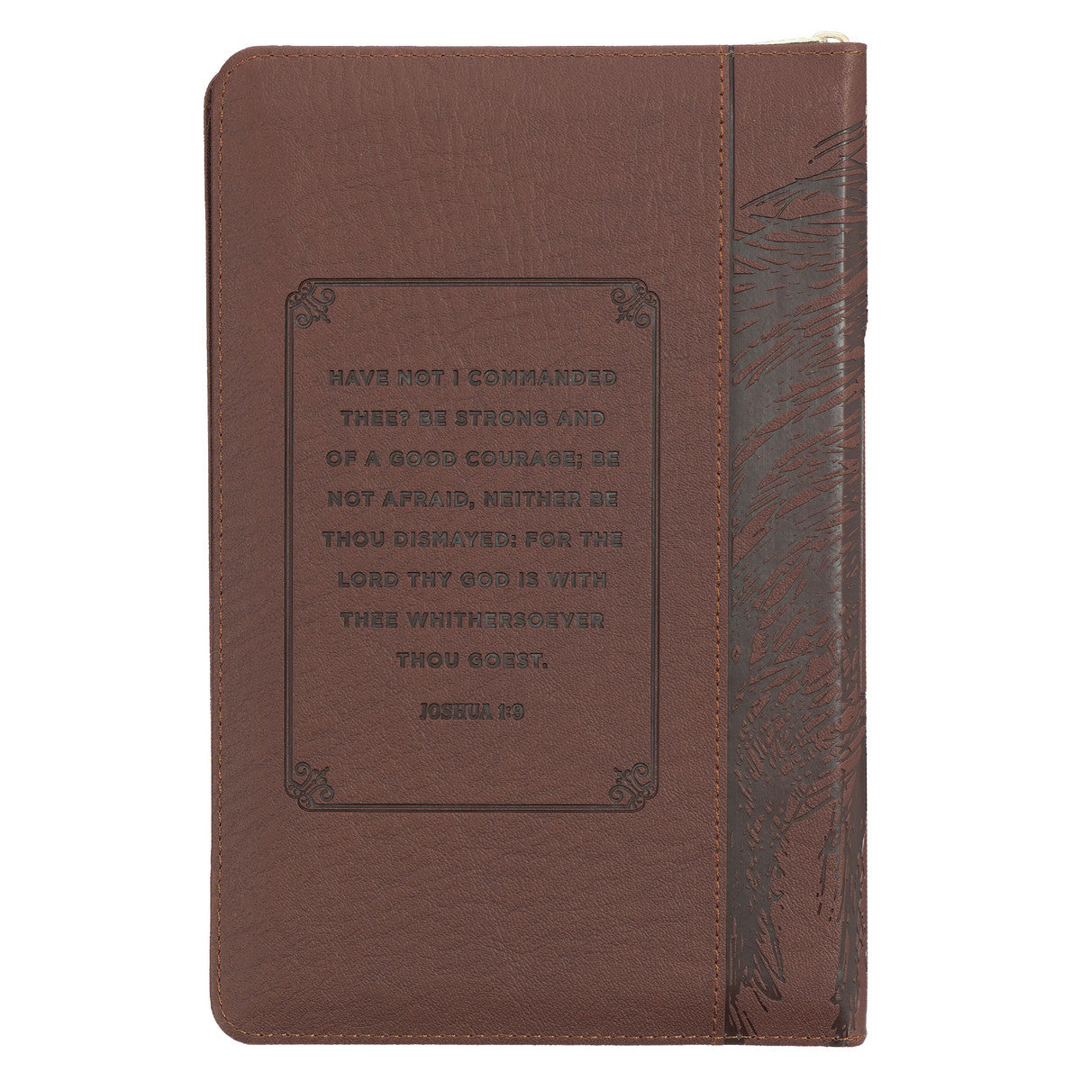 KJV Deluxe Gift Bible Zipper Closure Thumb Index Brown Lion (Red Letter Edition)