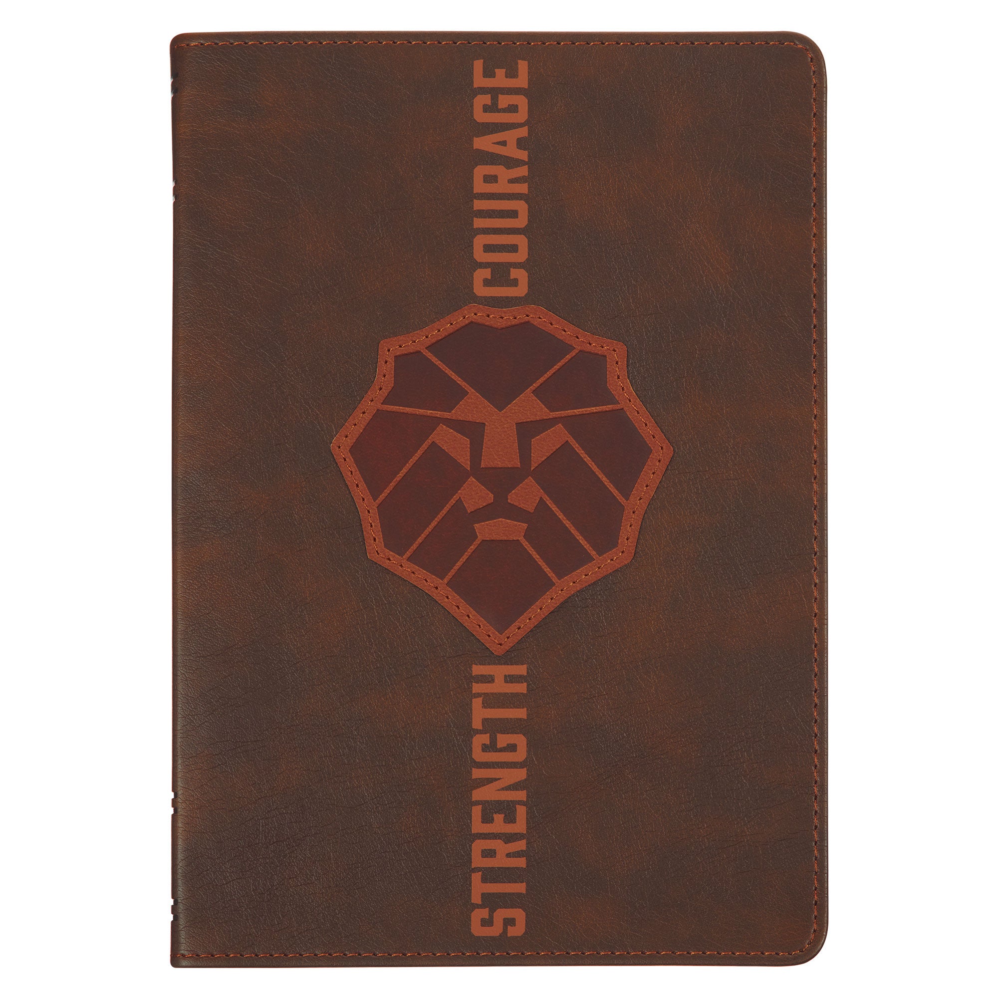 Journal: Strength & Courage, Josh. 1:9, Brown Lion