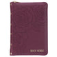KJV Compact Bible With Zipper, Merlot (Red Letter Edition)