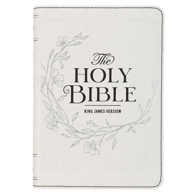 KJV Large Print Compact Bible, White (Red Letter Edition)
