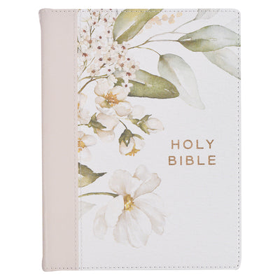 KJV Note-Taking Bible, Gray Floral Printed (Black Letter Edition)
