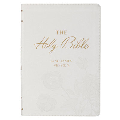 KJV Super Giant Print Bible, Thumb Indexed, White