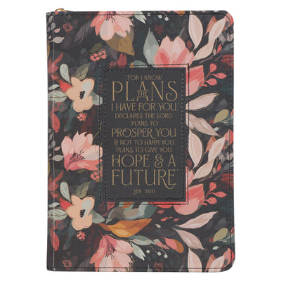 Journal Zippered: Hope & A Future Jer. 29:11, Black