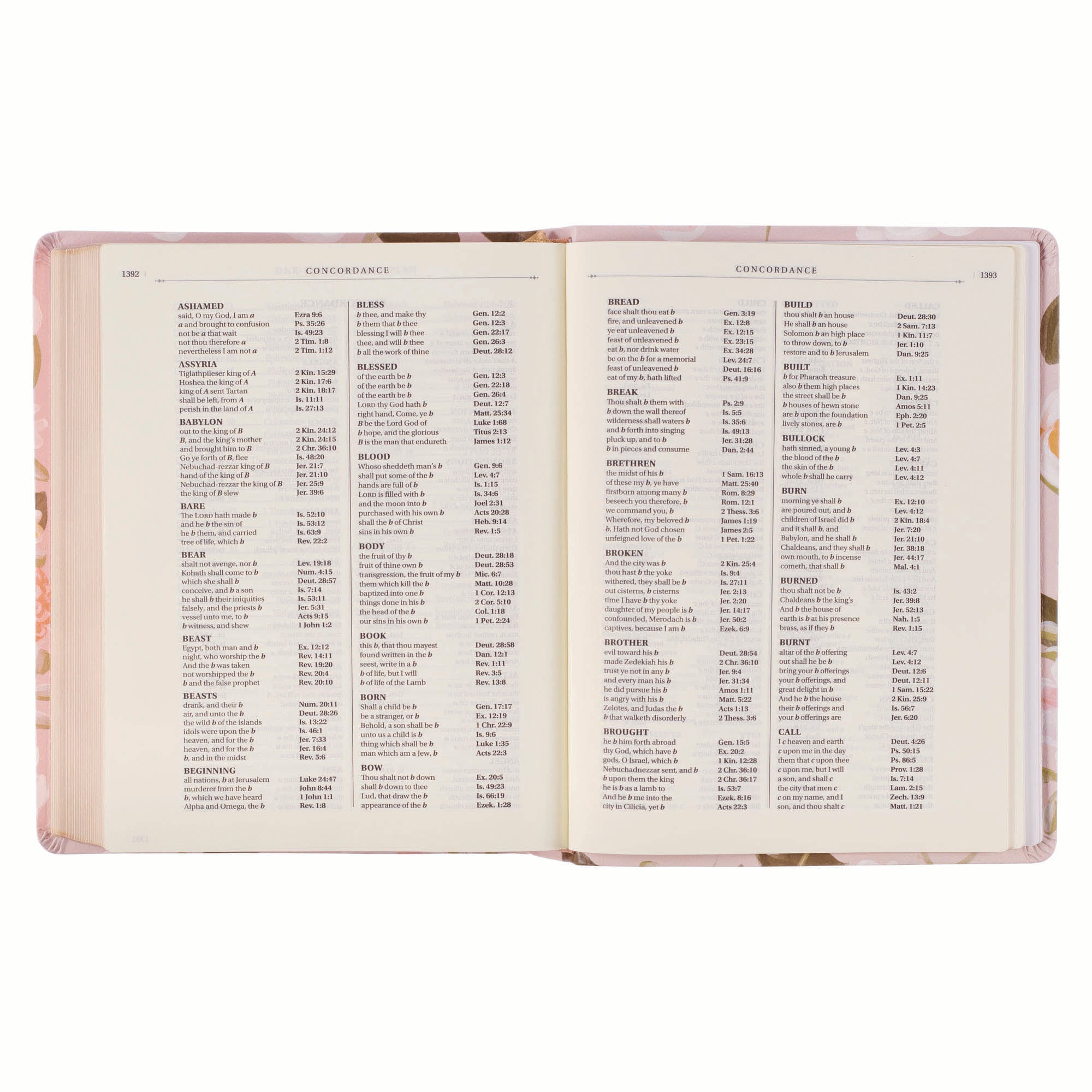 KJV Note-Taking Bible, Pink Floral (Black Letter Edition)
