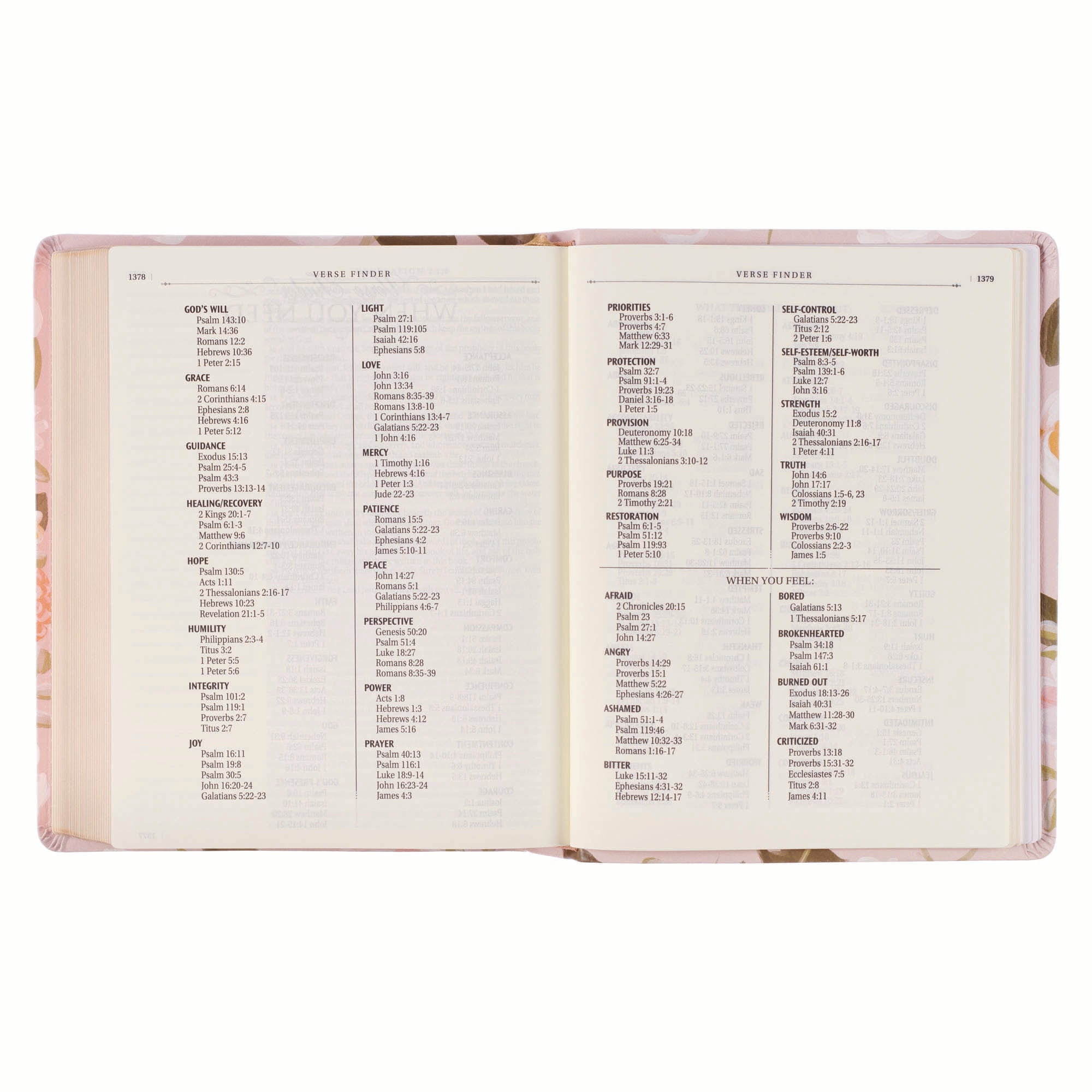 KJV Note-Taking Bible, Pink Floral (Black Letter Edition)