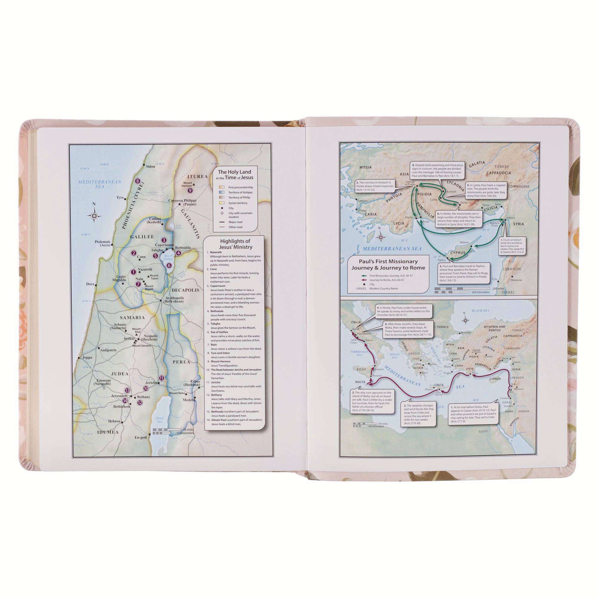 KJV Note-Taking Bible, Pink Floral (Black Letter Edition)