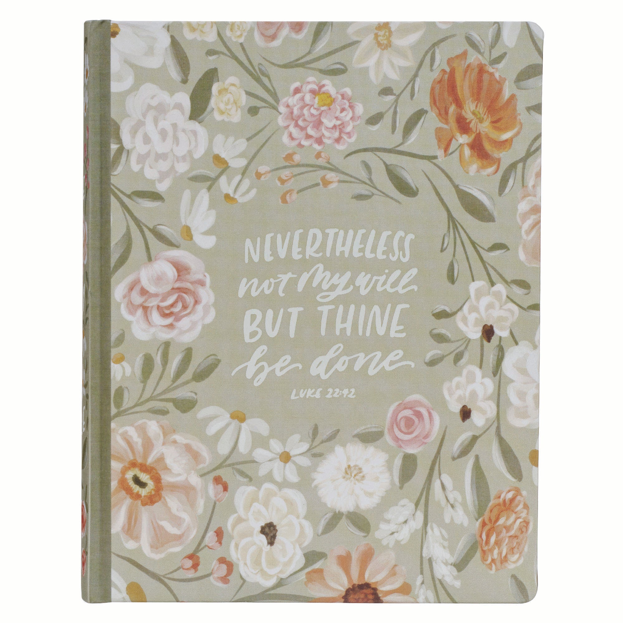 KJV Note-Taking Bible, Large Print, Sage Floral (Black Letter Edition)