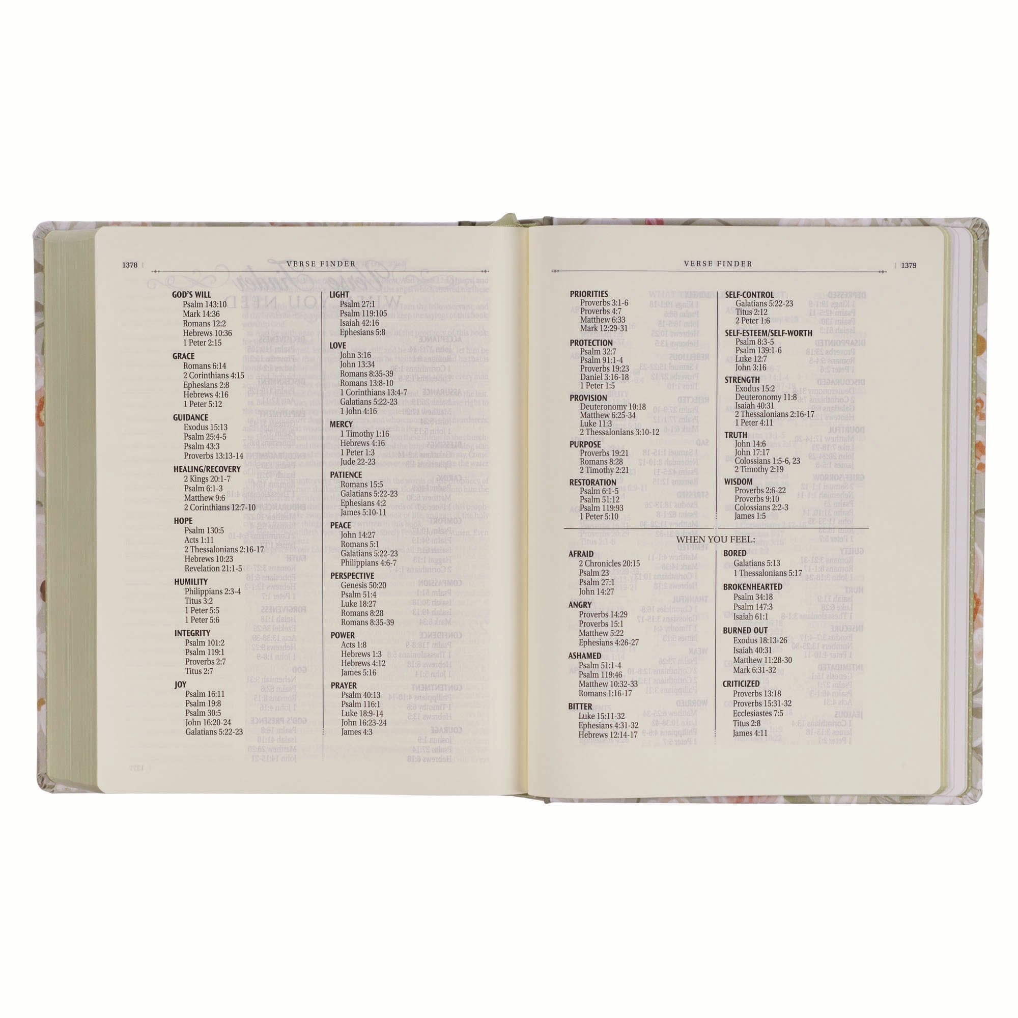 KJV Note-Taking Bible, Large Print, Sage Floral (Black Letter Edition)