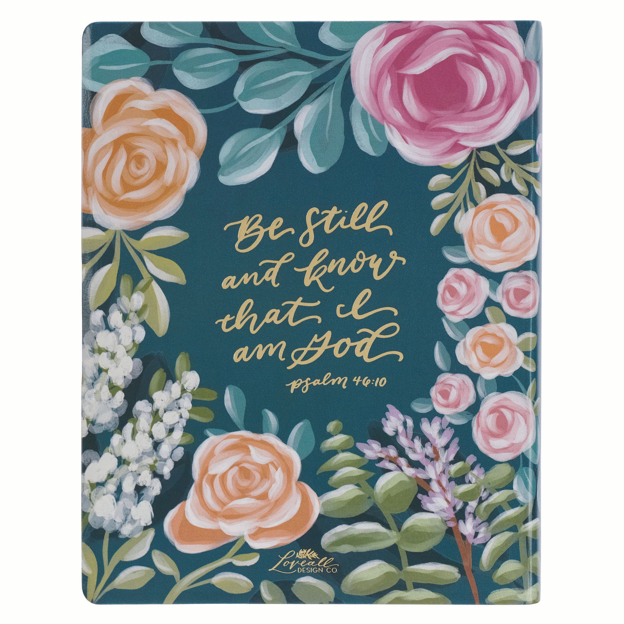 KJV Note-Taking Bible, Large Print, Teal Floral (Black Letter Edition)