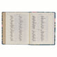 KJV Note-Taking Bible, Large Print, Teal Floral (Black Letter Edition)