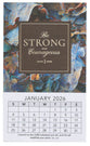 2026 Mini Magnetic Calendar: Be Strong and Courageous (Joshua 1:9)