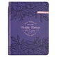 Journal w/Elastic & Pen Holder: Noble Things (Prov. 31:29) Purple (Pink Peony Collection)