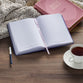 Journal w/Elastic & Pen Holder: Noble Things (Prov. 31:29) Purple (Pink Peony Collection)