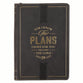 Journal Zippered: I Know the Plans (Jer. 29:11) Black (The Plans Charcoal Collection)