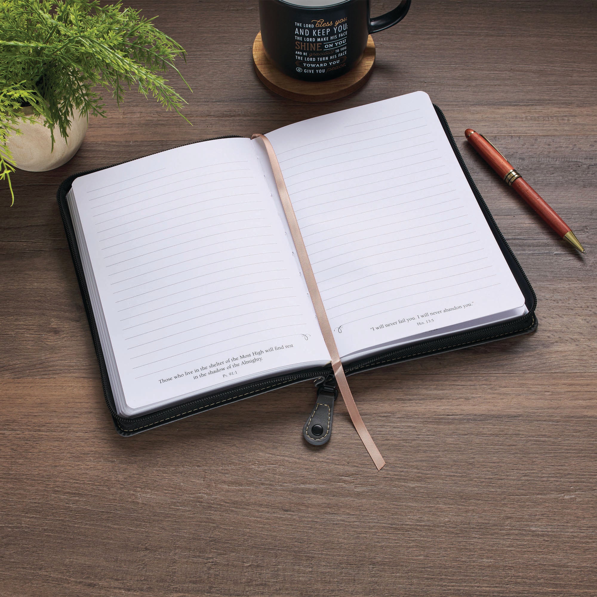 Journal Zippered: I Know the Plans (Jer. 29:11) Black (The Plans Charcoal Collection)