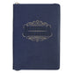 Journal Zippered: Be Strong & Courageous (Josh. 1:9) Navy