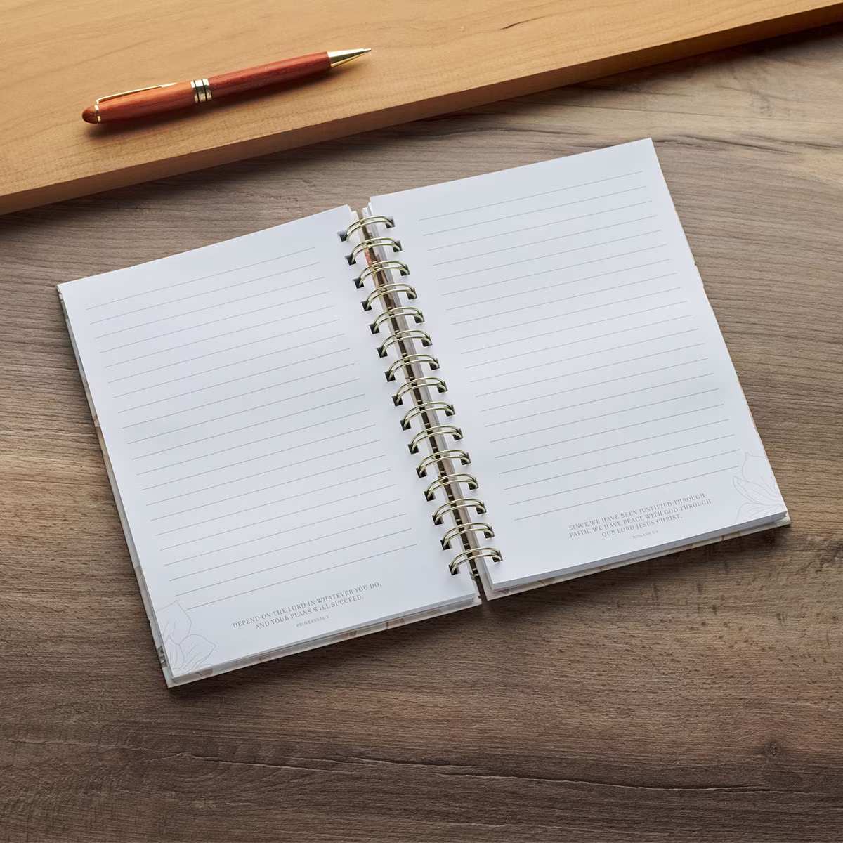 Journal: All Things for Good (Rom. 8:27) White Magnolia Collection