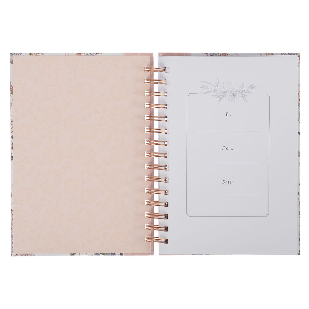 Journal: Be Still (Ps. 46:10) Floral (Peaceful Peach Blossoms Collection)